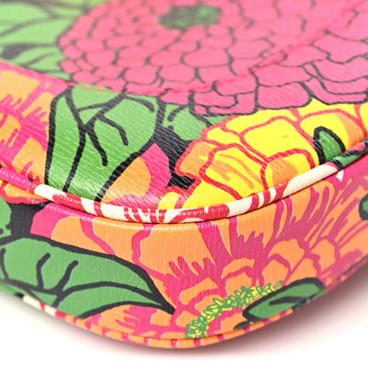 Gucci X KEN SCOTT Textured Calfskin Pomponica Print Small Jackie 1961 Hobo Multicolor Fuxia Pompon 10 of 10