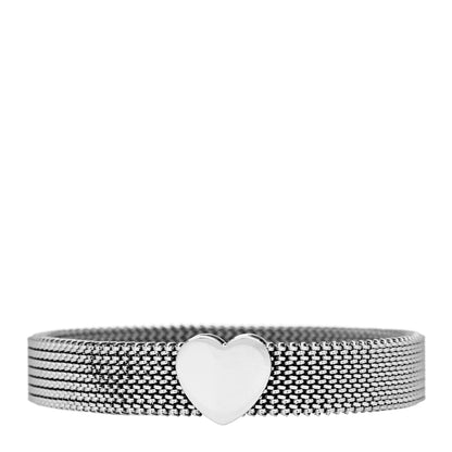 Tiffany Stainless Steel Somerset Mesh Reversible Heart Bracelet 1 of 3