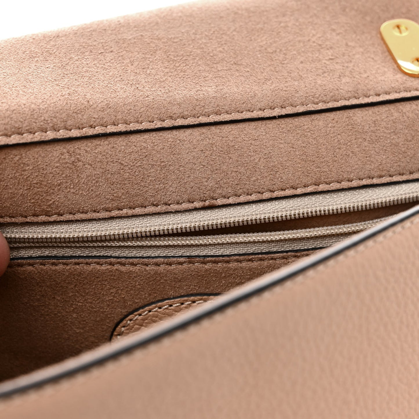 Small Classic Grain Calfskin Small Lily Flap Light Salmon