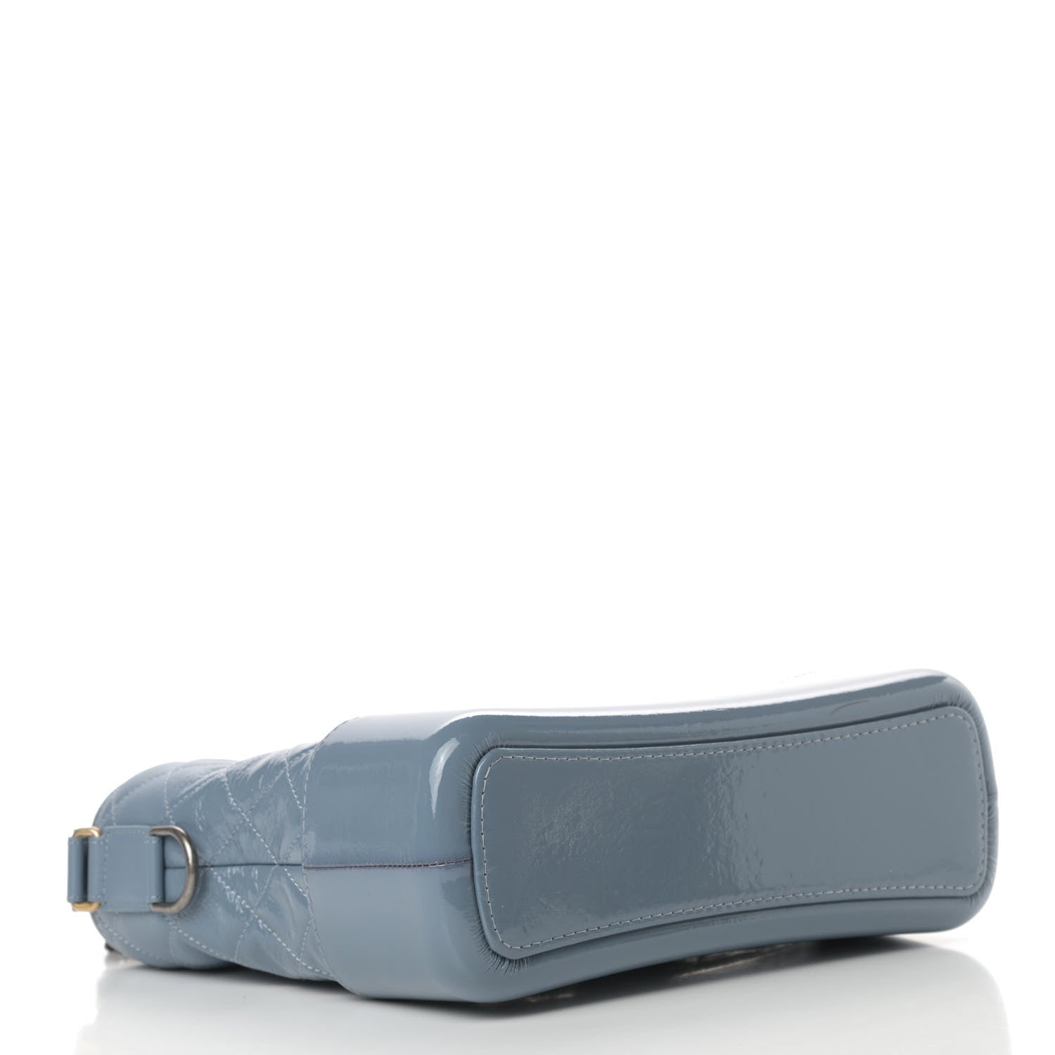 Chanel Patent Goatskin Quilted Medium Gabrielle Hobo Blue 4 of 13