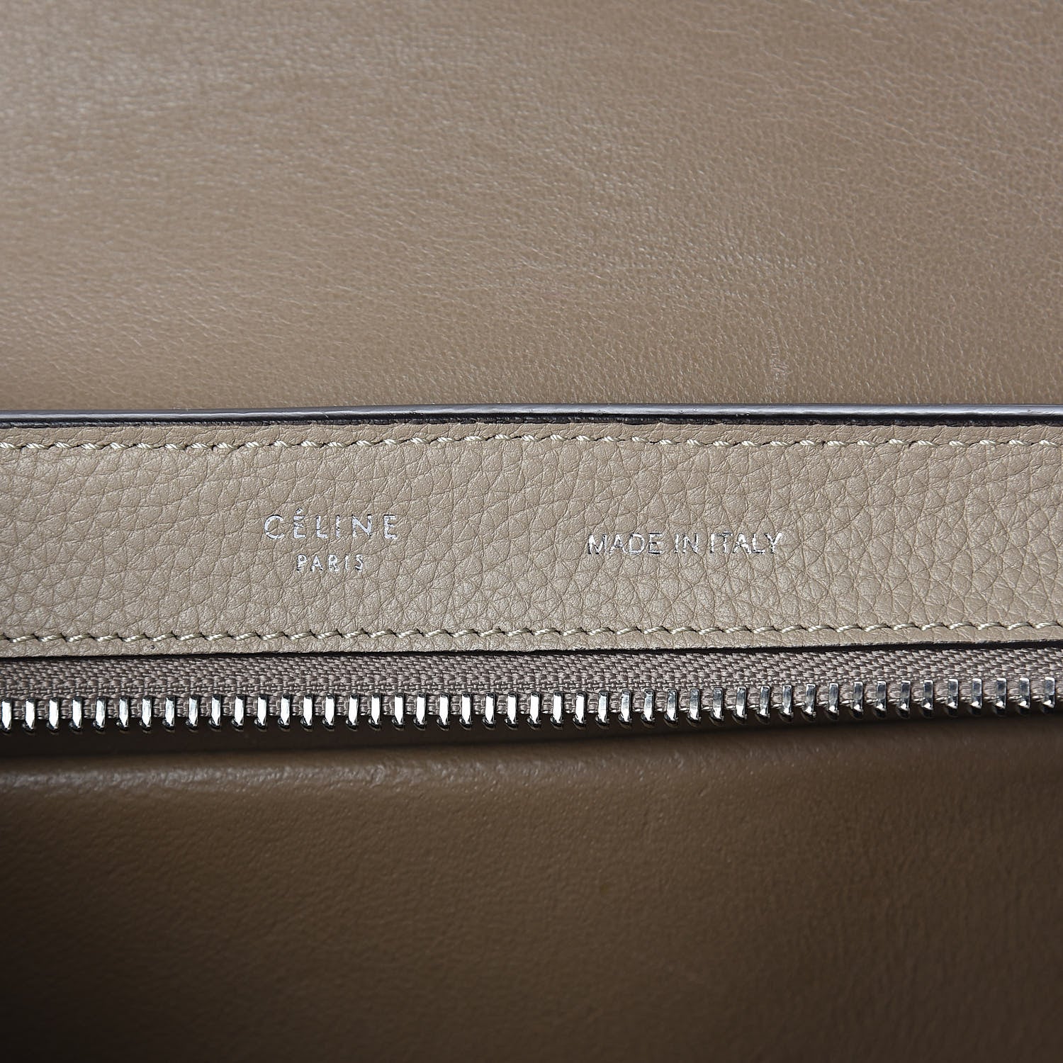 Celine Drummed Calfskin Suede Small Trapeze Dune 6 of 9