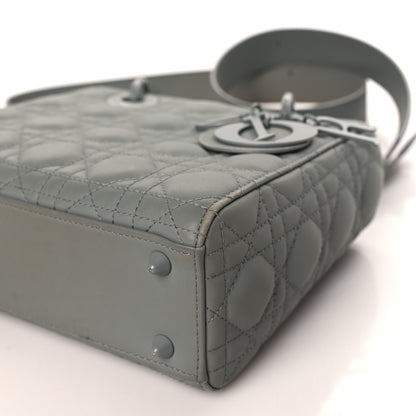 Christian Dior Lambskin Cannage Small My ABCDior Lady Dior Grey 9 of 12