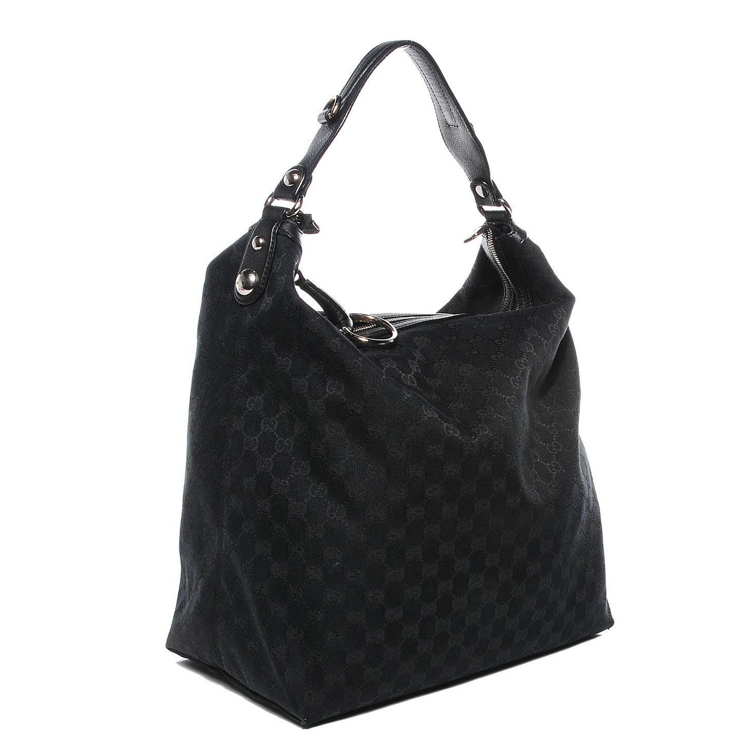 Monogram Icon Bit Large Hobo Black