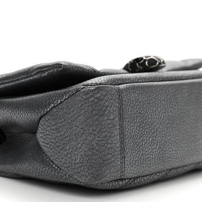Bulgari Diamond Goatskin Matelasse Mini Serpenti Cabochon Crossbody Charcoal 8 of 9