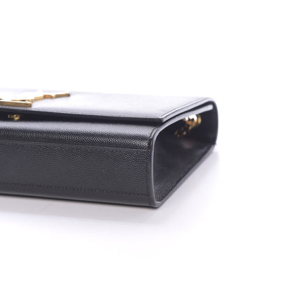 Saint Laurent Grain De Poudre Medium Classic Monogram Kate Satchel Black 8 of 10