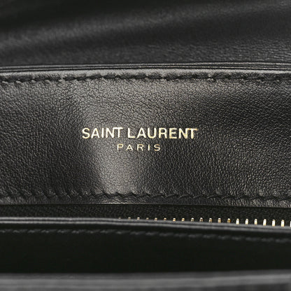Saint Laurent Calfskin Y Quilted Monogram Toy Loulou Crossbody Bag Black 6 of 8