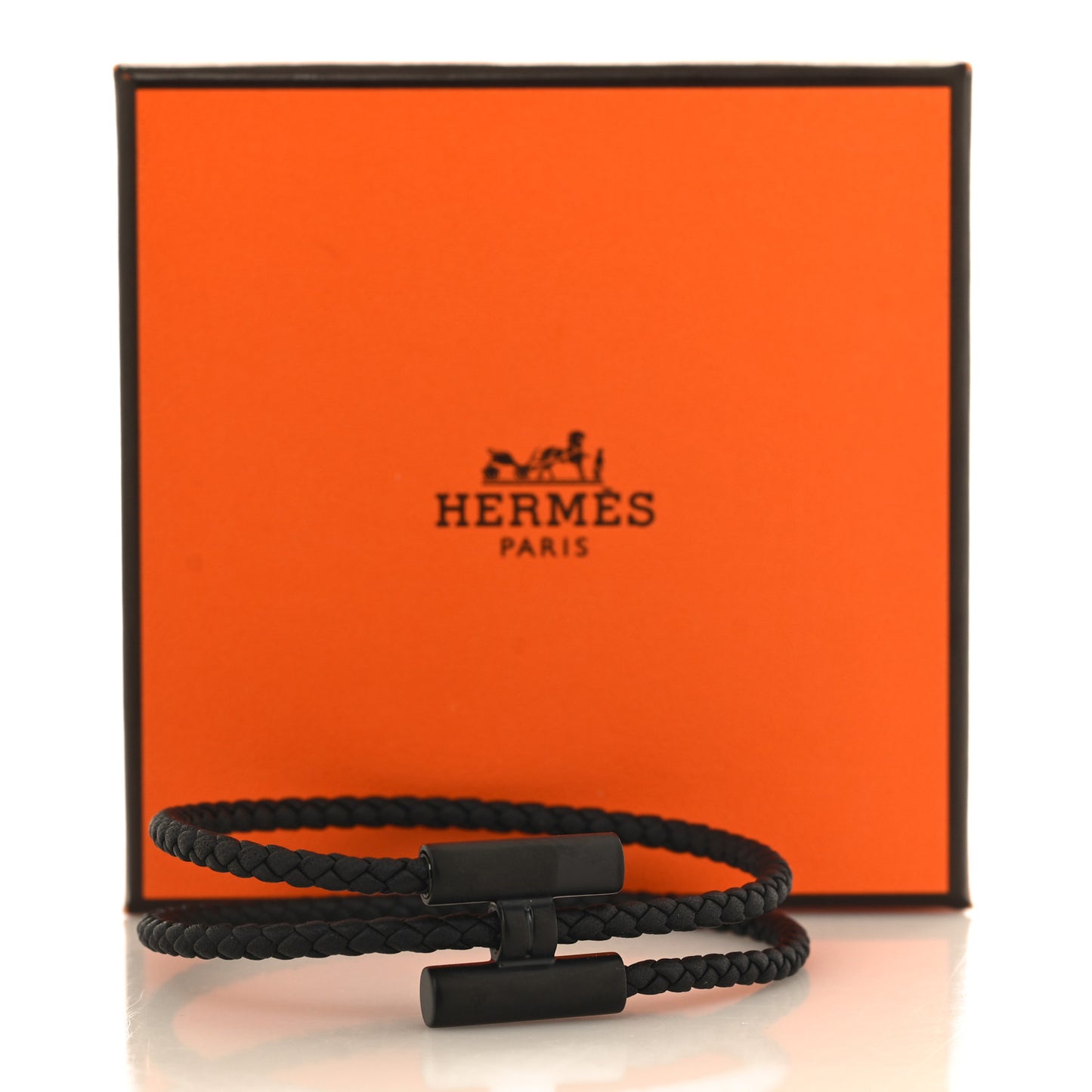 Swift Double Wrap Cord Tournis Tresse Bracelet T6 Black