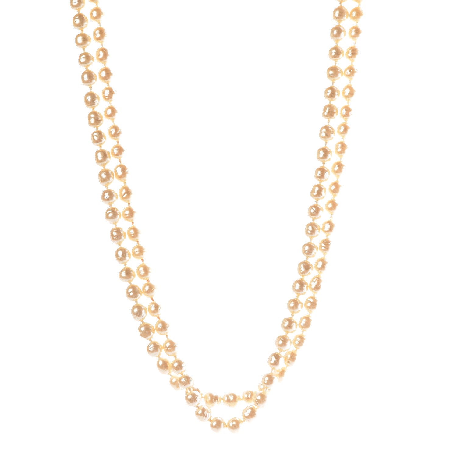 Chanel Irregular Pearl Long Necklace 1 of 5