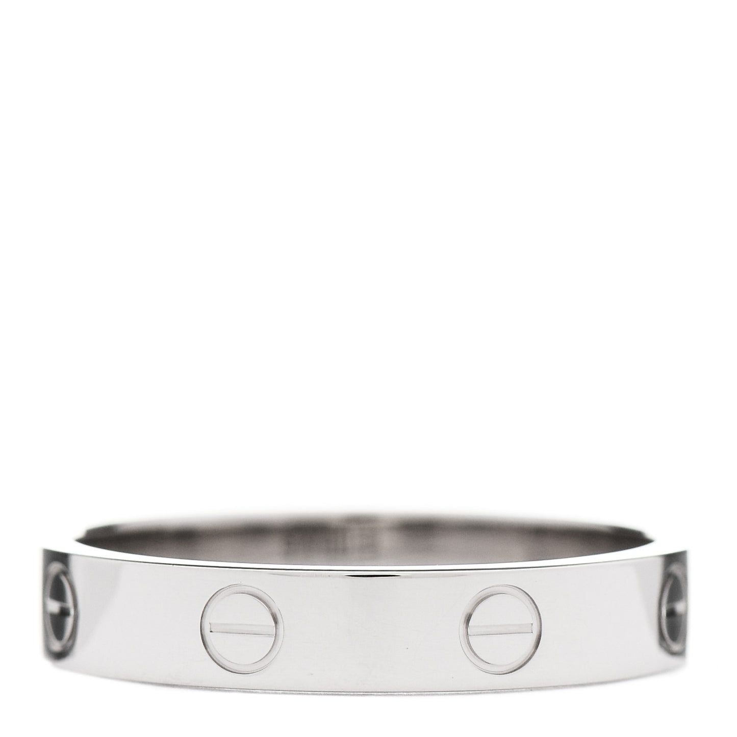 18K White Gold 4mm LOVE Wedding Band Ring 60 9.25
