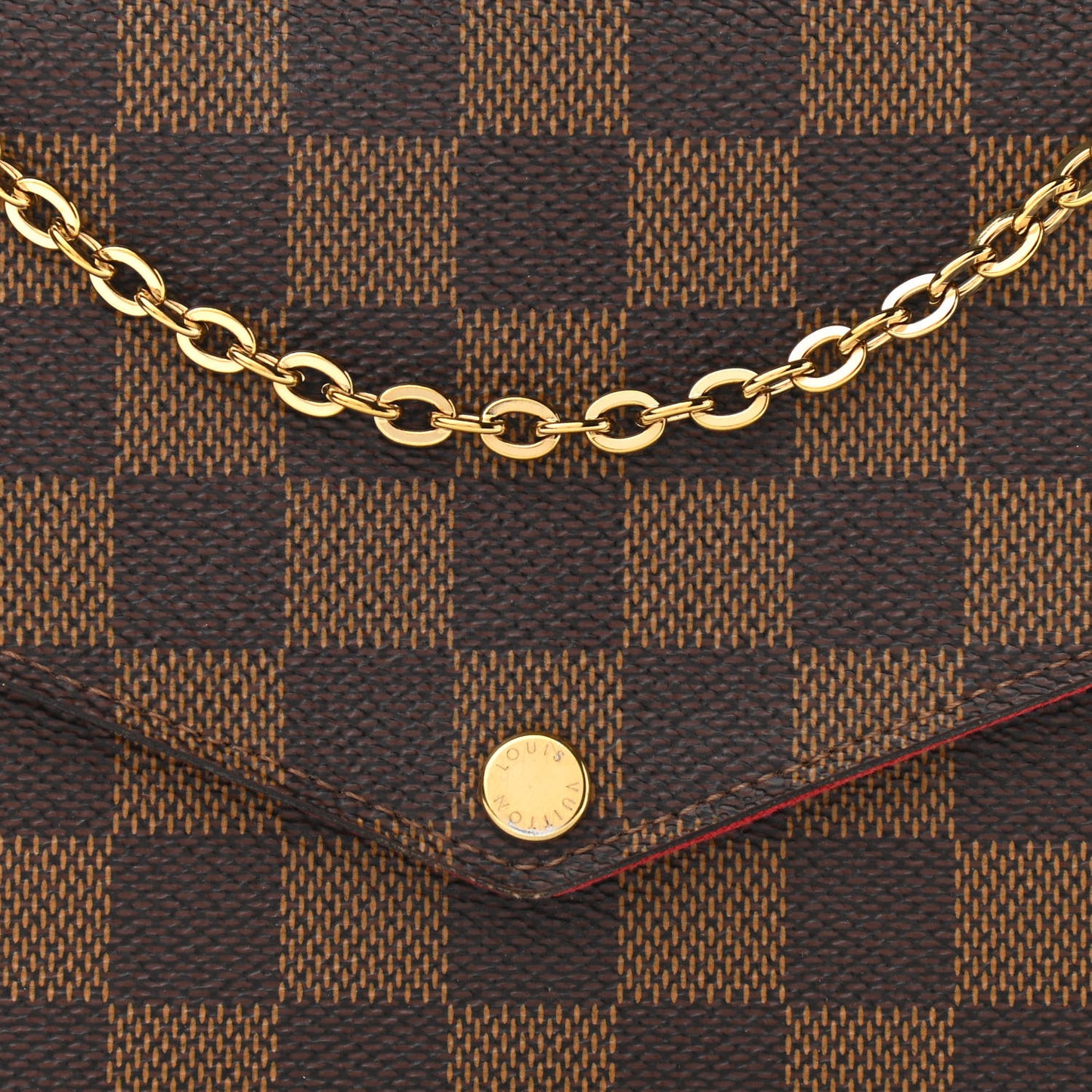 Damier Ebene Pochette Felicie Chain Wallet