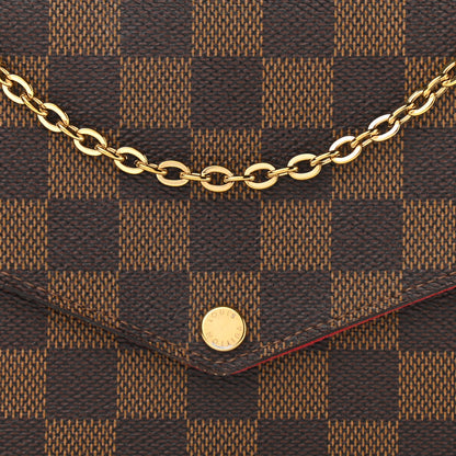 Louis Vuitton Damier Ebene Pochette Felicie Chain Wallet 8 of 16