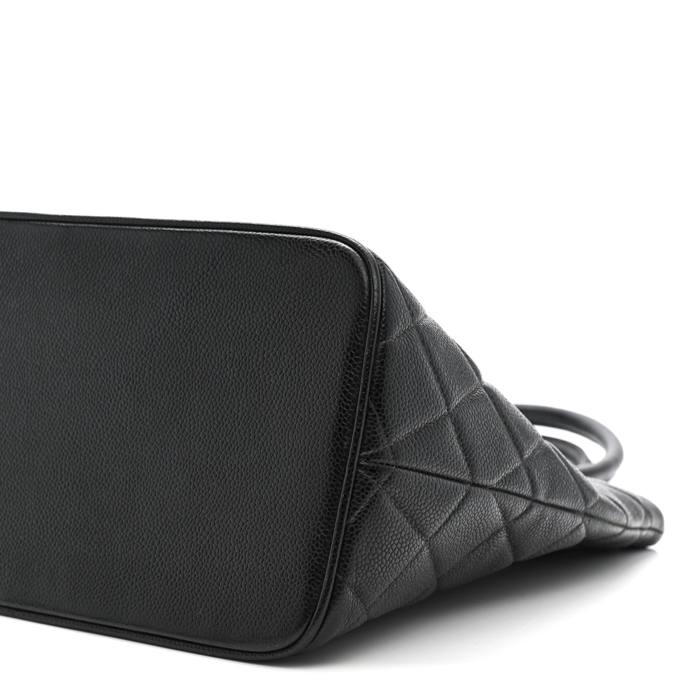 Caviar Quilted Medallion Tote Black
