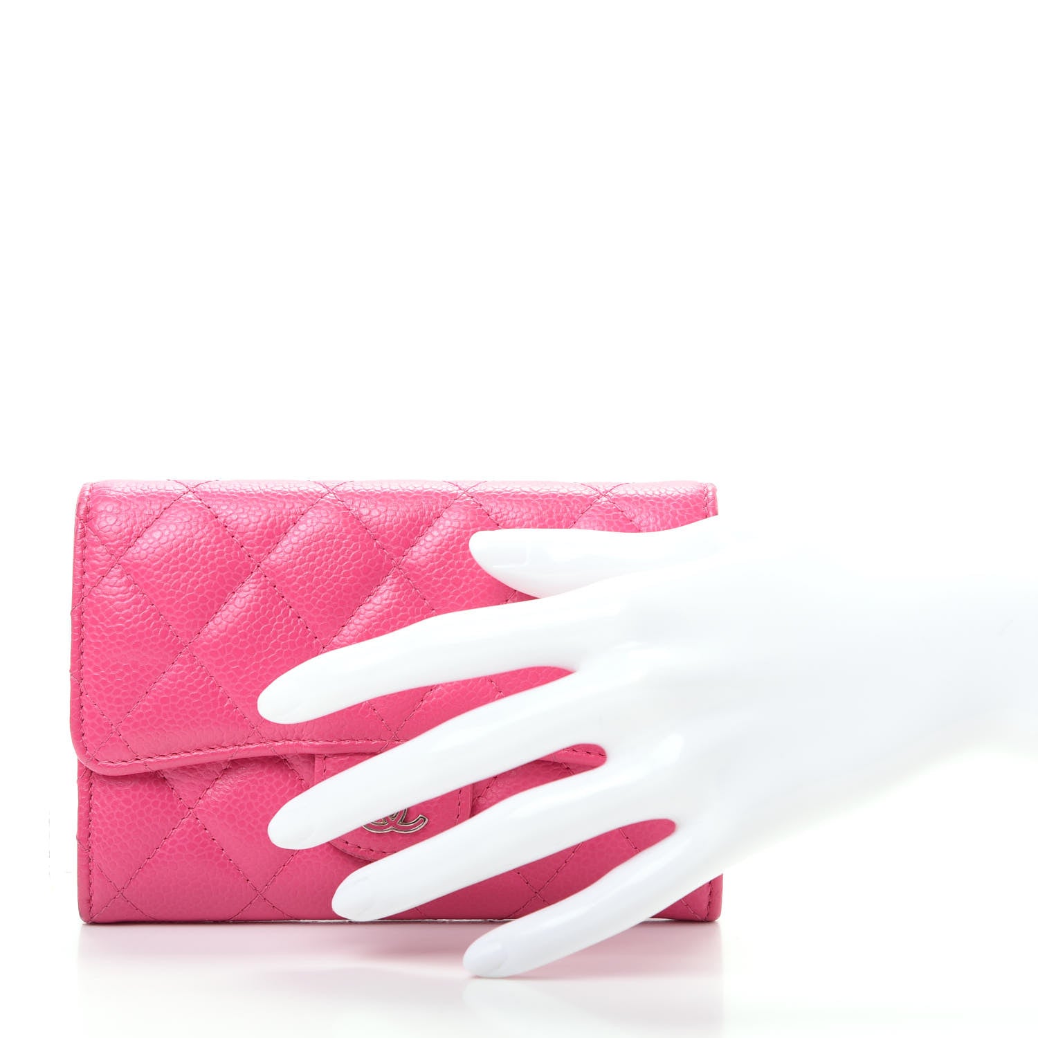 Chanel Caviar Quilted Small Flap Wallet Pink 2 of 7