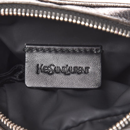 Saint Laurent Metallic Leather Belle De Jour Wristlet Pouch Grey 6 of 6