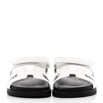 Hermes Calfskin Womens Chypre Sandals 36 White 2 of 12