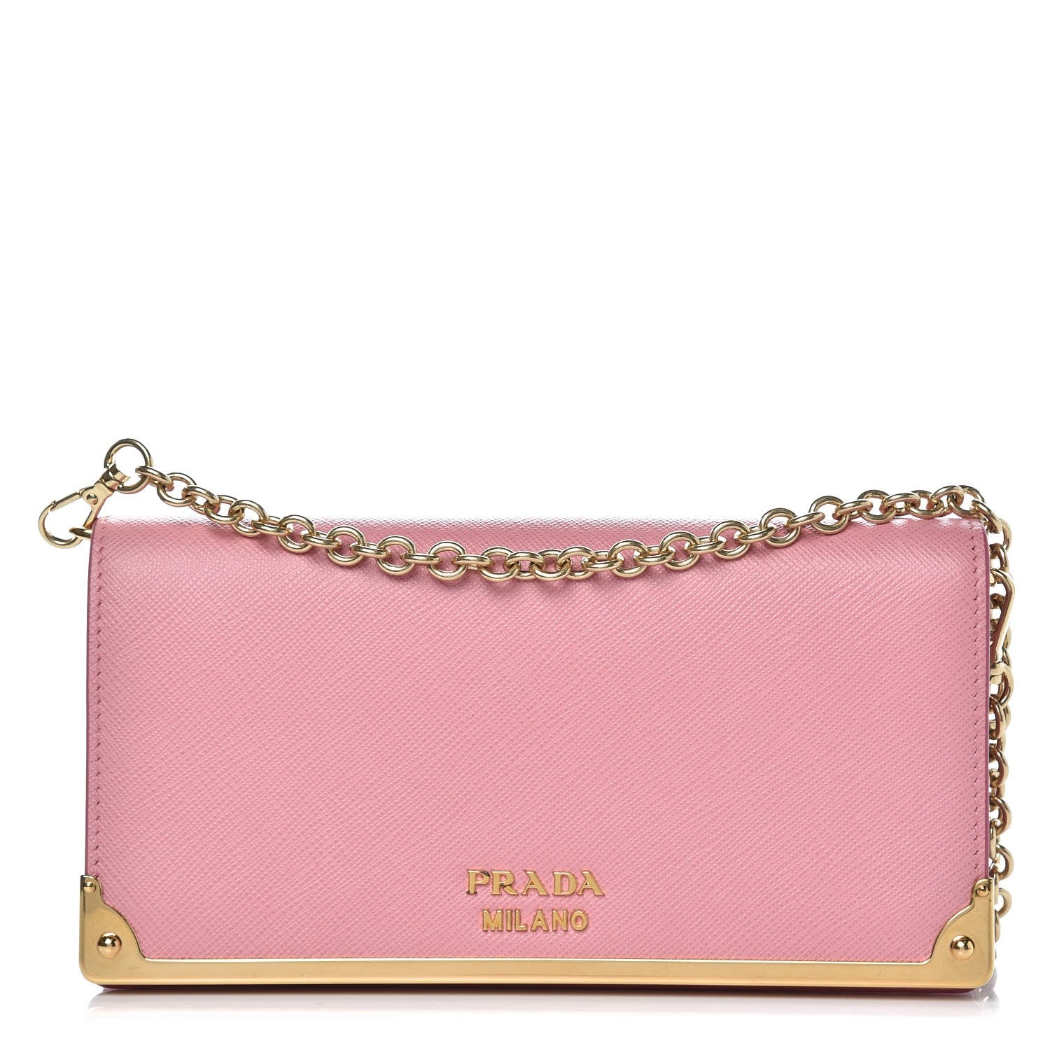 Prada Saffiano Cahier Chain Wallet Petalo 1 of 13