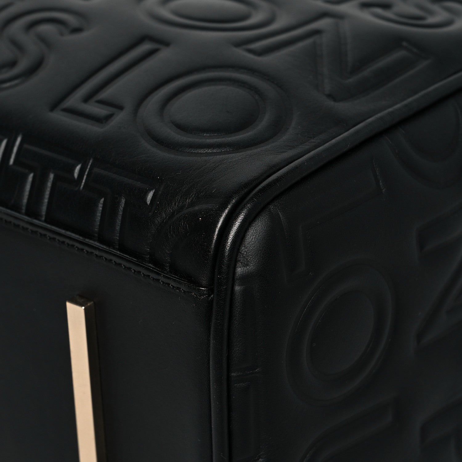 Louis Vuitton Calfskin Embossed Mini Cube Speedy Black 9 of 12