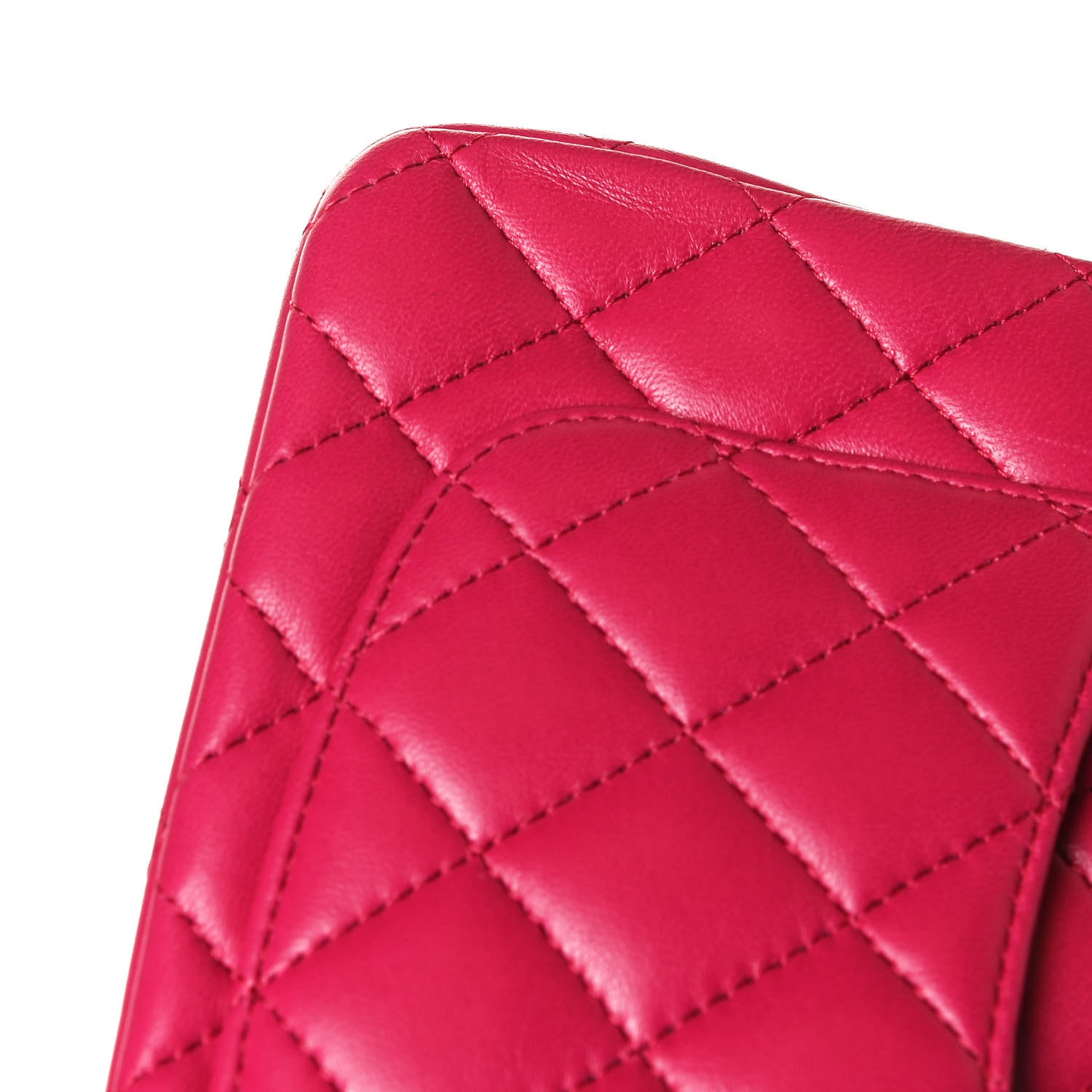 Chanel Lambskin Quilted Mini Top Handle Rectangular Flap Dark Pink 12 of 15