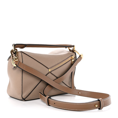 Loewe Grained Calfskin Small Puzzle Bag Sand Mink 3 of 10