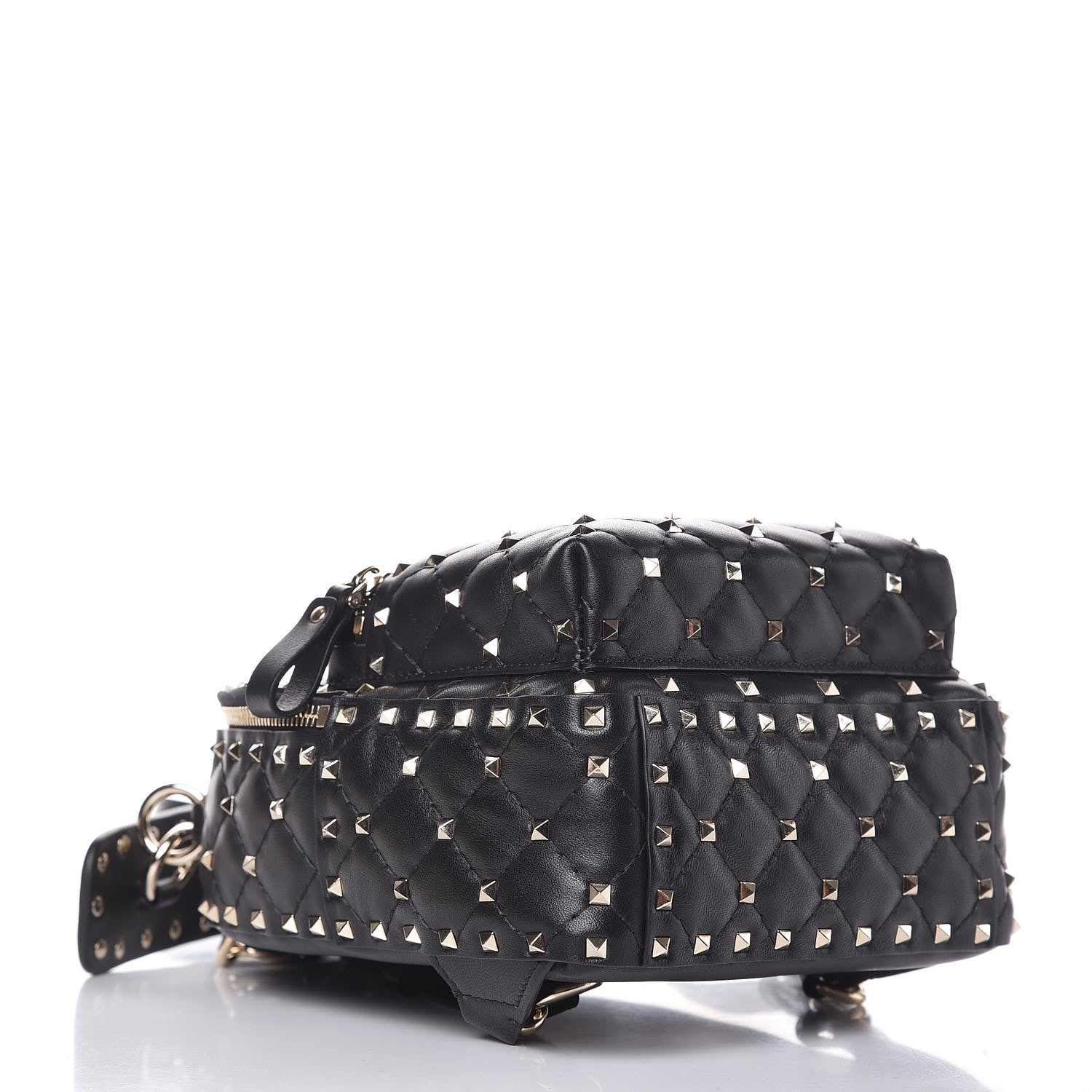 Valentino Garavani Nappa Quilted Mini Rockstud Spike Backpack Black 4 of 6