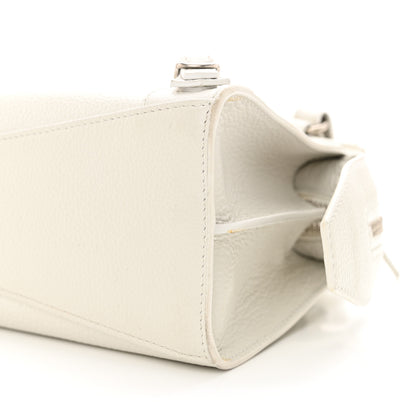 Balenciaga Grained Calfskin Neo Classic Silver Hardware Mini City White 10 of 14