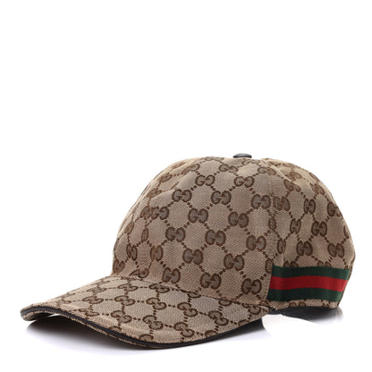 Gucci Monogram Web Baseball Hat L Beige Cocoa 1 of 4