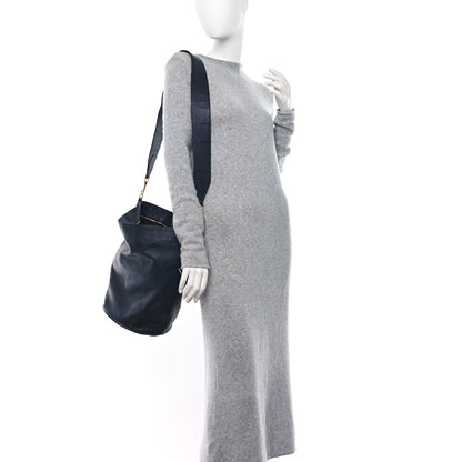 Khaite Smooth Calfskin Large Bucket Bag Blue 2 of 9