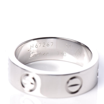 Cartier 18K White Gold 5.5mm LOVE Ring 50 5.25 4 of 4
