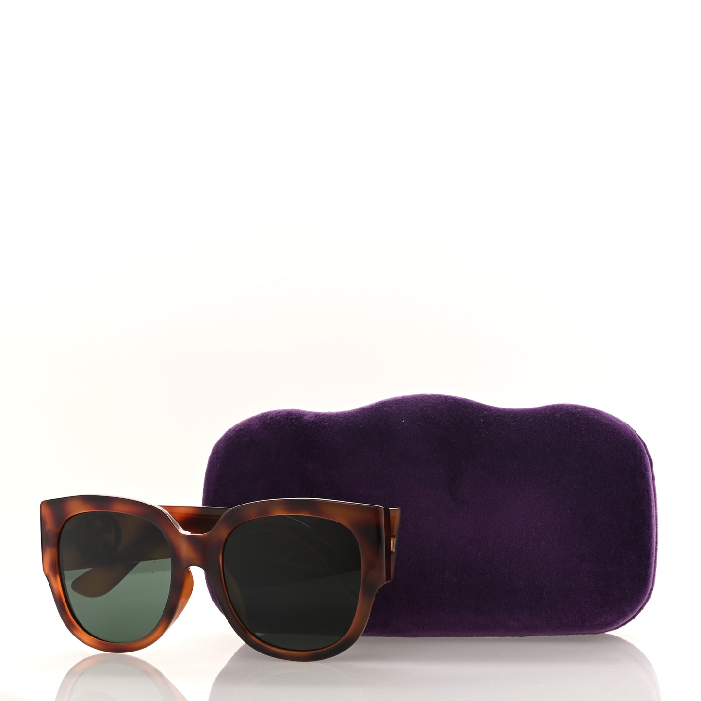 Acetate Square Frame Sunglasses GG0142SA Tortoise