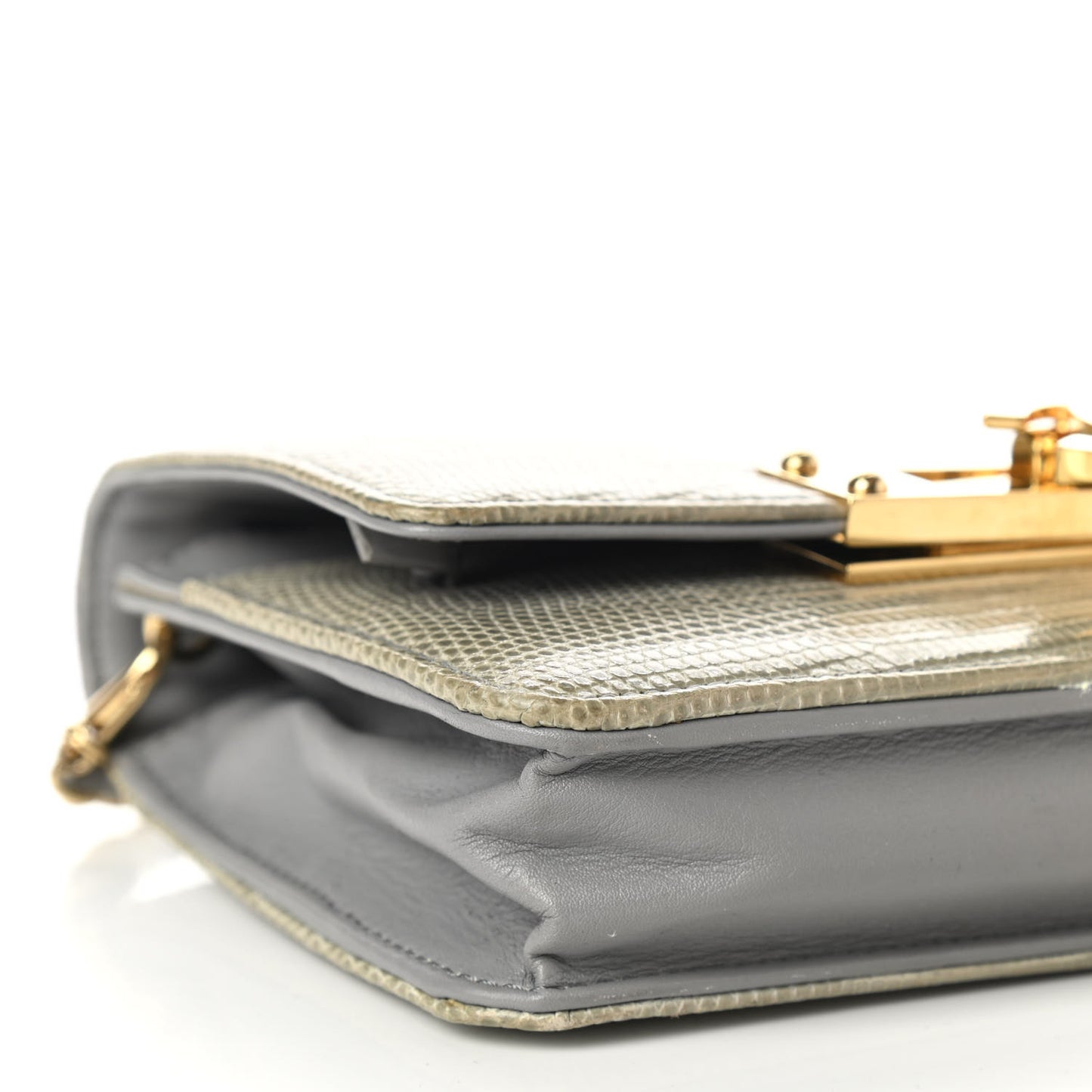 Lizard Golden Class Wallet on Chain WOC Grey