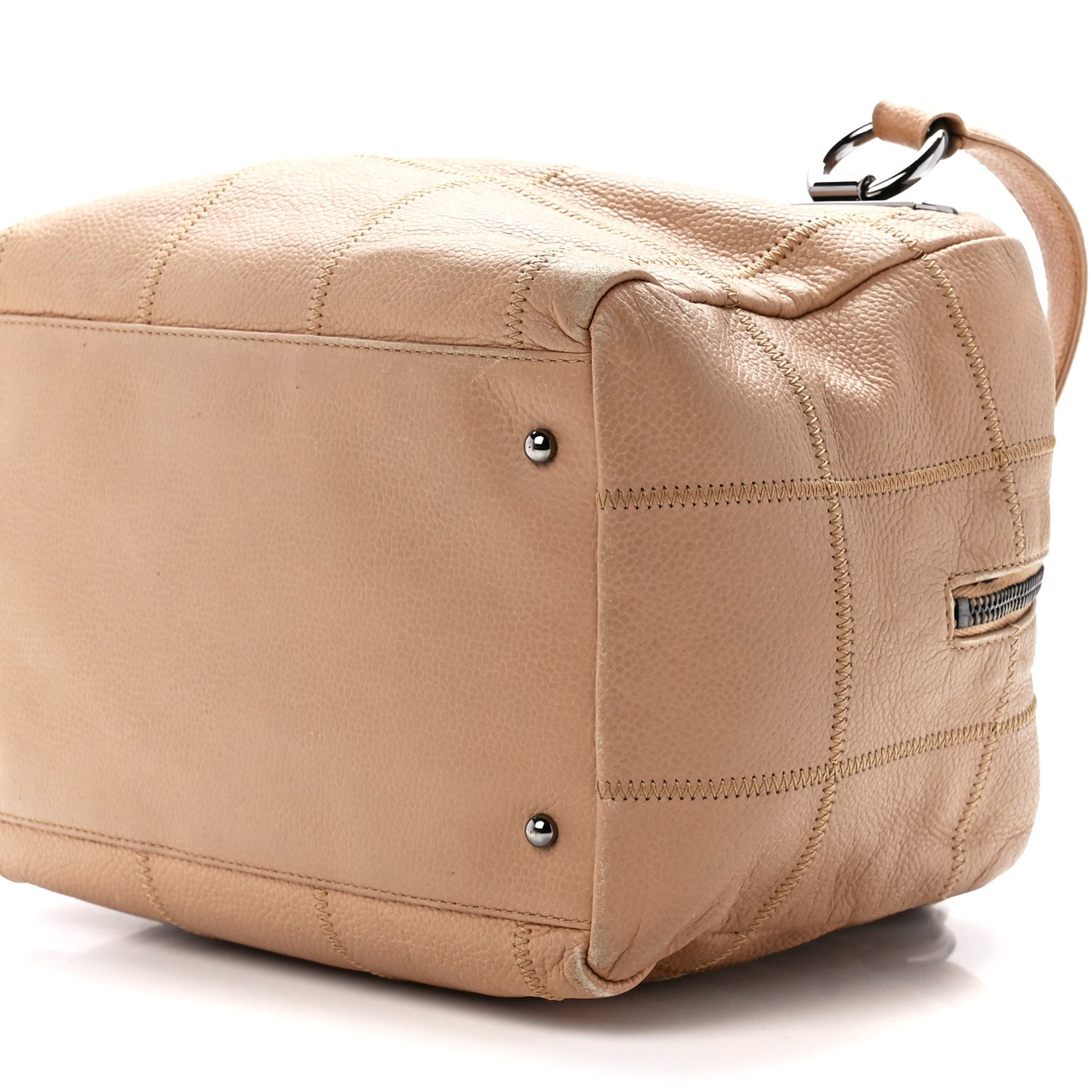 Caviar Square Stitched Bowler Beige