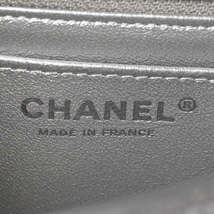 Chanel Metallic Lambskin Quilted Mini Rectangular Flap Silver 6 of 9