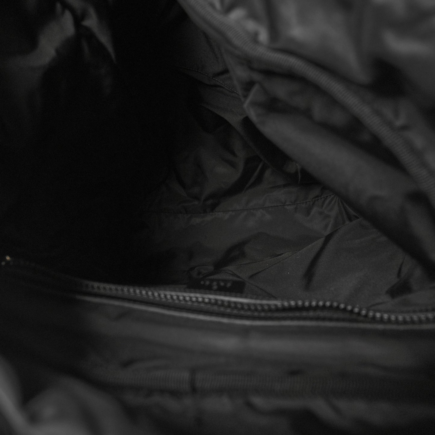 Techno Canvas Web Double Buckle Backpack Black