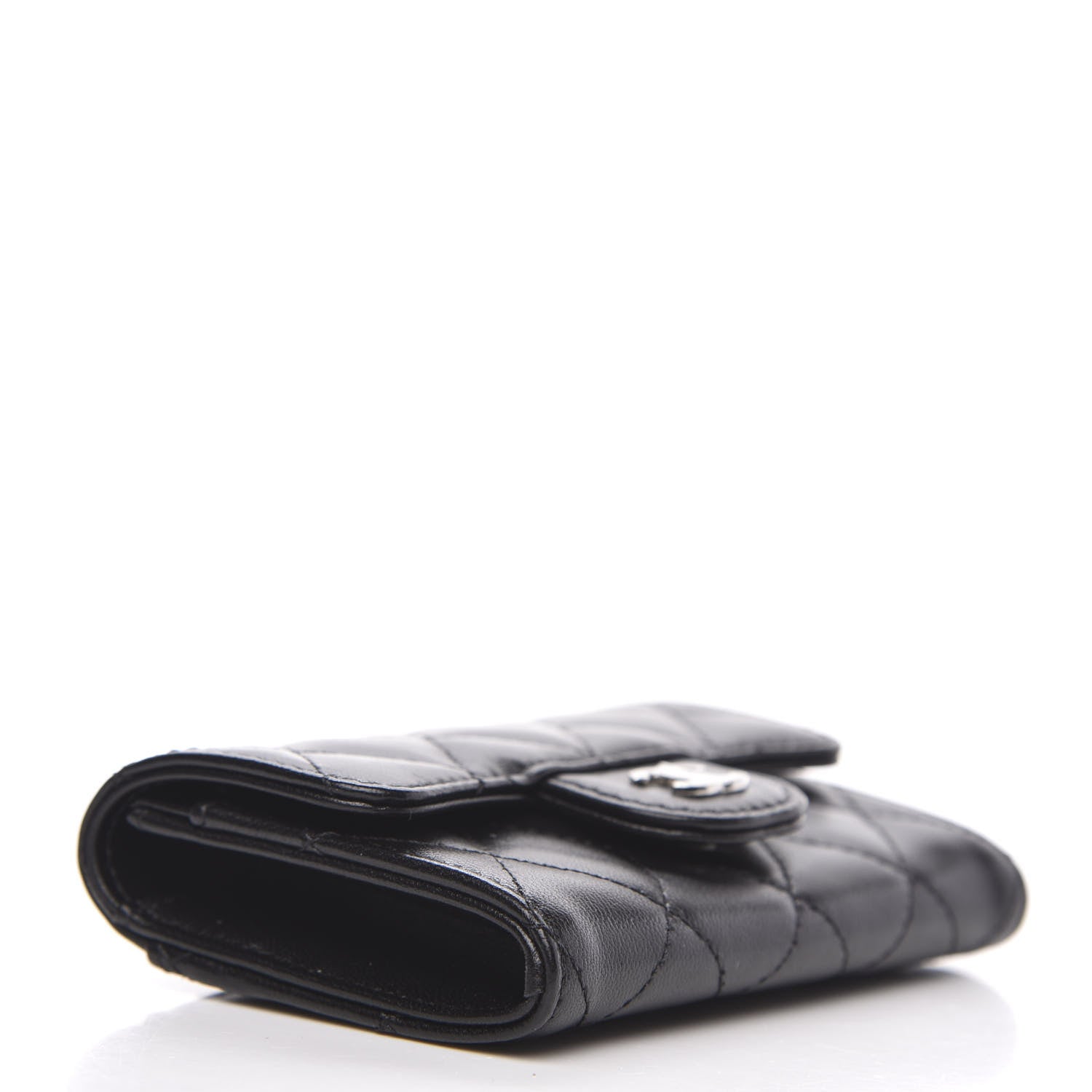 Chanel Lambskin Quilted Flap Card Holder Black 4 of 8