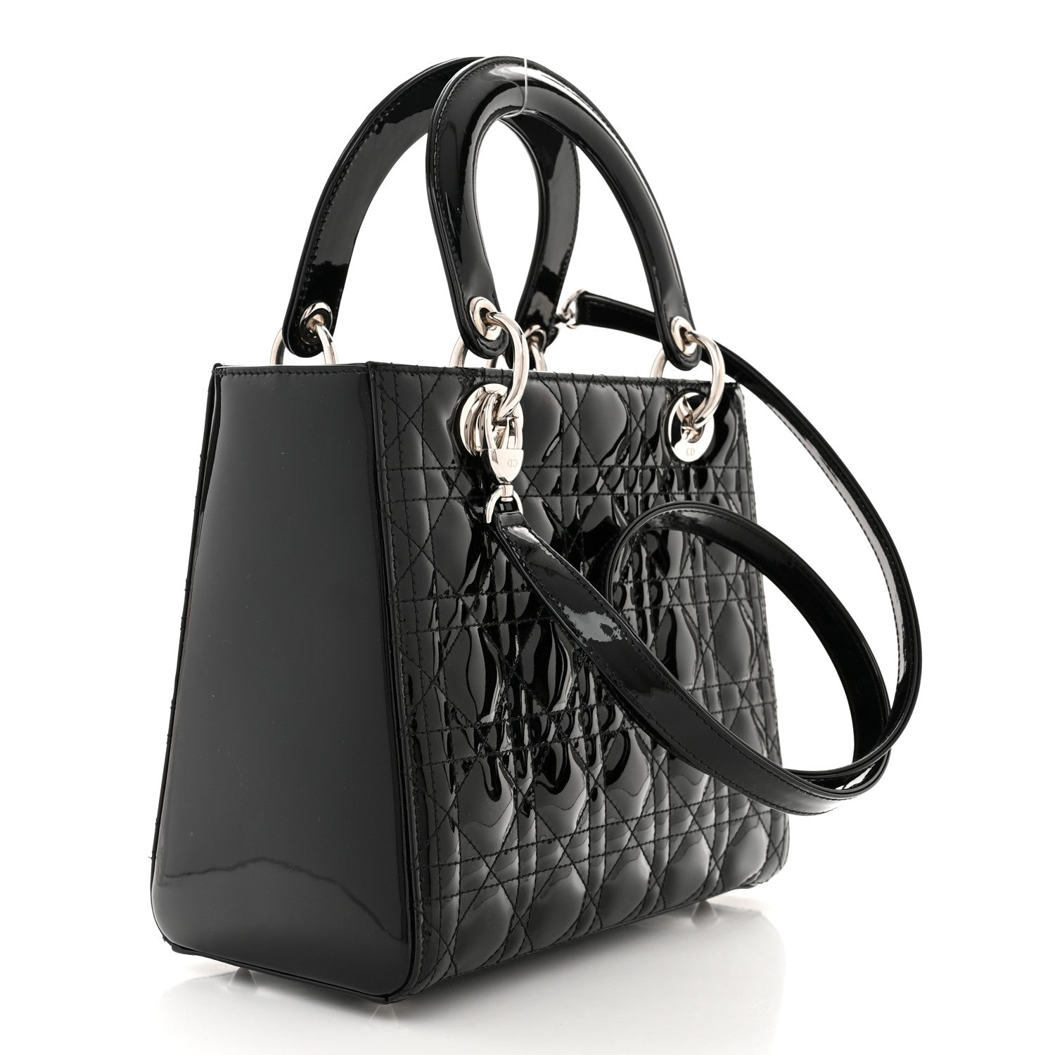 Christian Dior Patent Cannage Medium Lady Dior Black 3 of 10