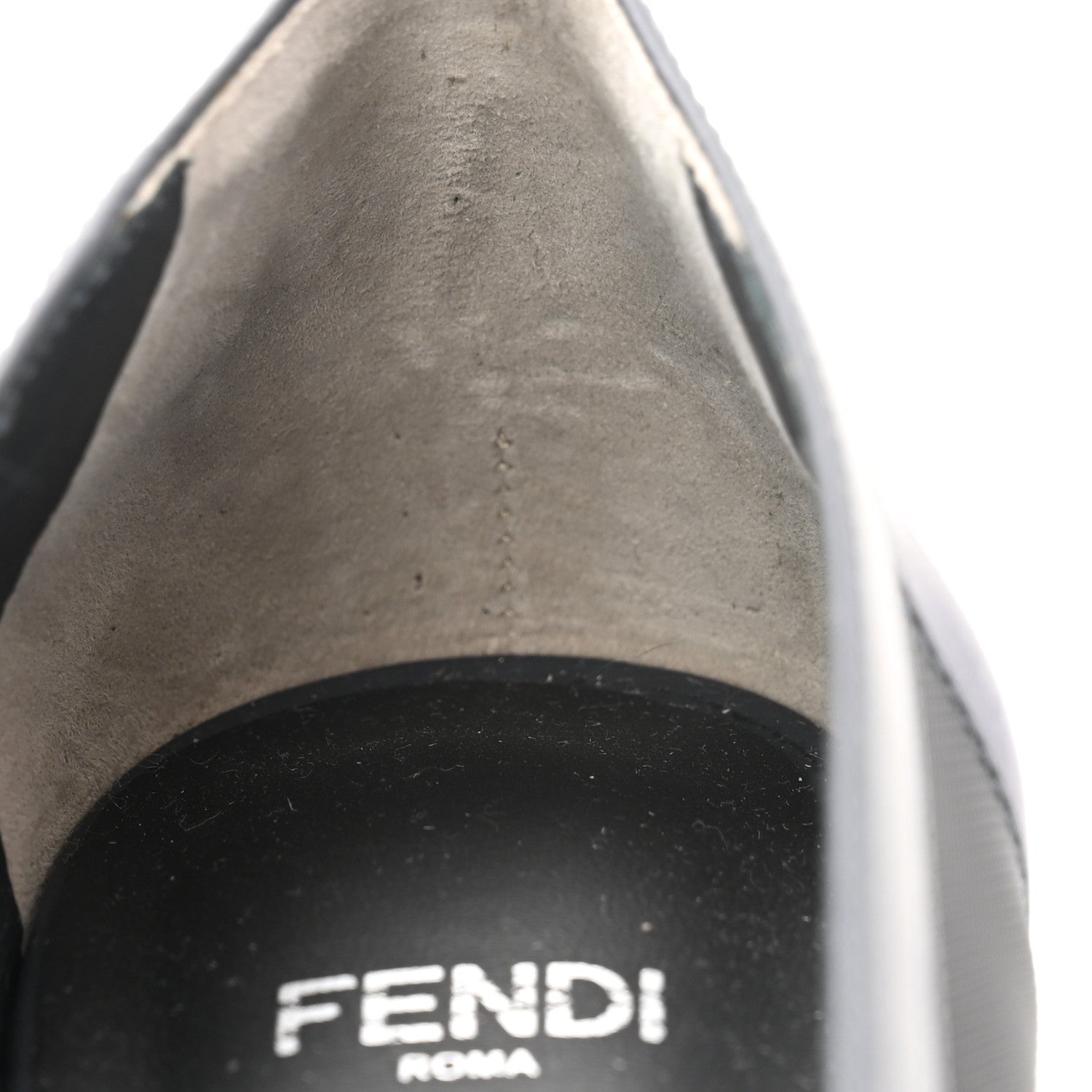 Fendi Mesh Skimmer Ballerina Flats 36 Navy Black 8 of 8