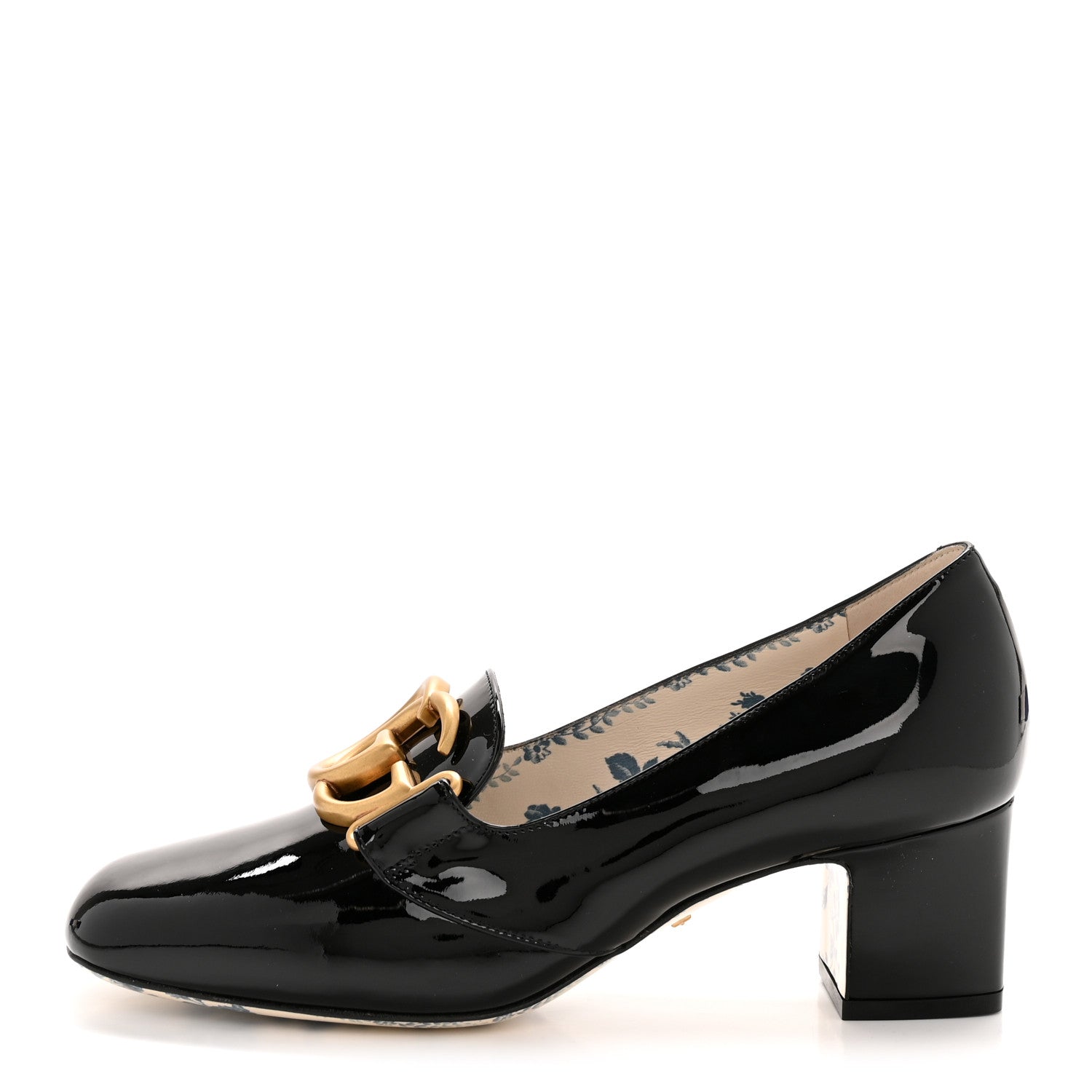 Gucci Vernice GG Victoire 55mm Loafer Pumps 36 Black 1 of 11