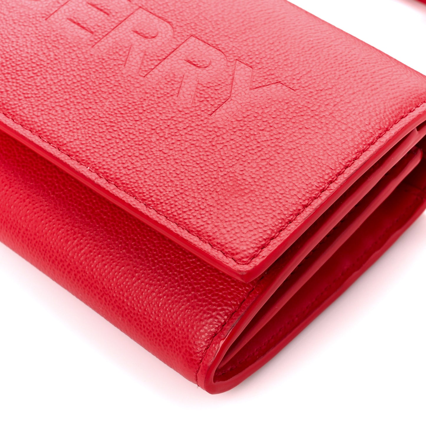 Calfskin Logo Hazelmere Wallet With Detachable Strap Red