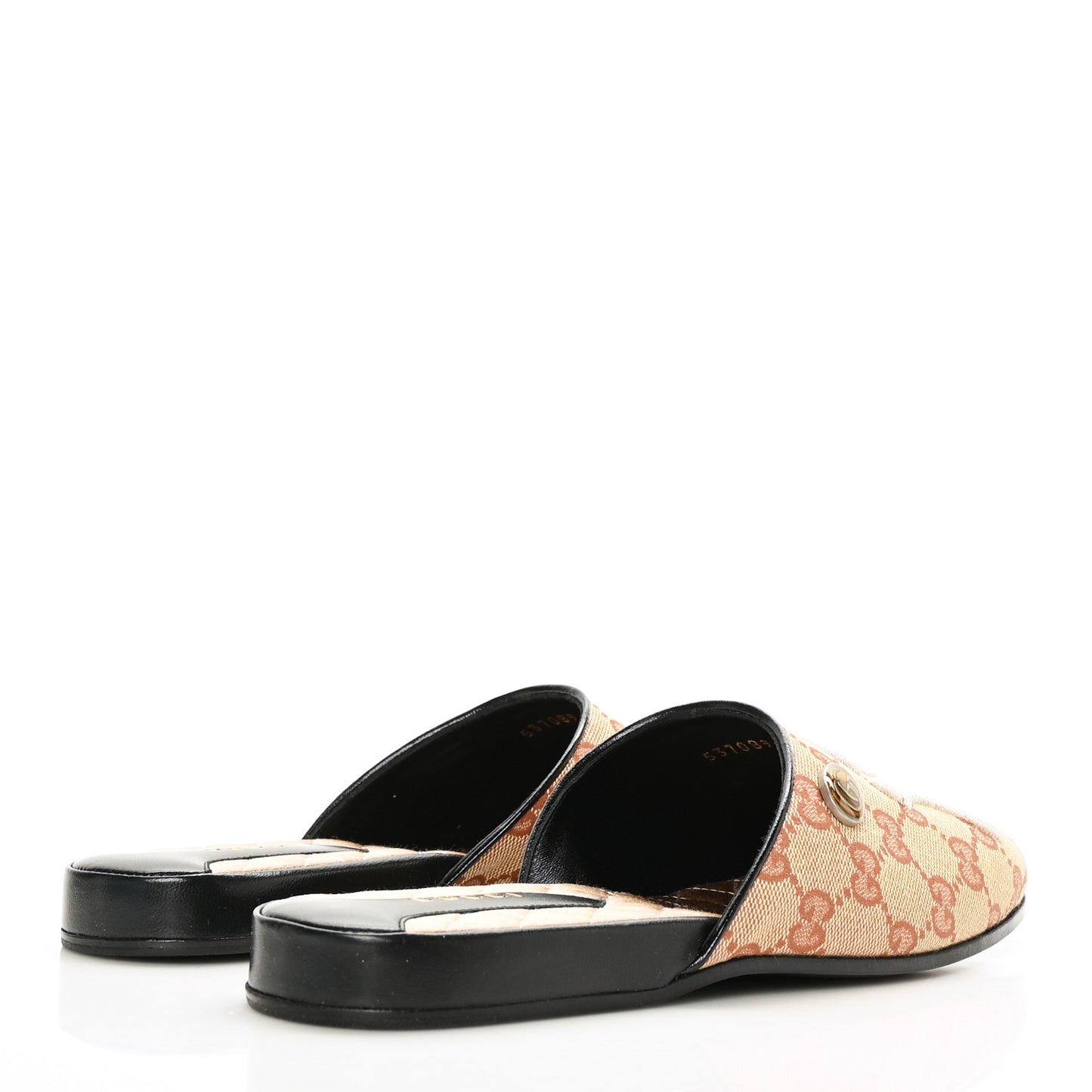 X MLB Monogram NY Yankees Embroidered Womens GG Slippers 37.5 Beige Ruggine