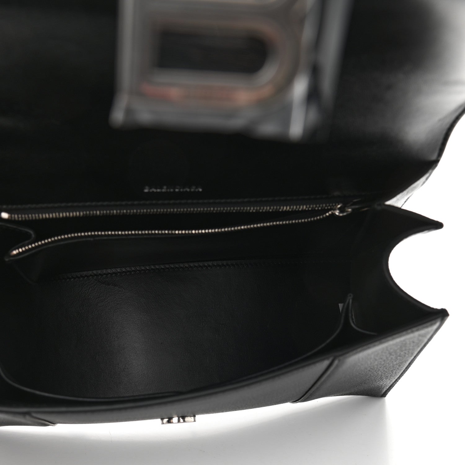 Balenciaga Grained Calfskin Medium Hourglass Top Handle Bag Black 5 of 8
