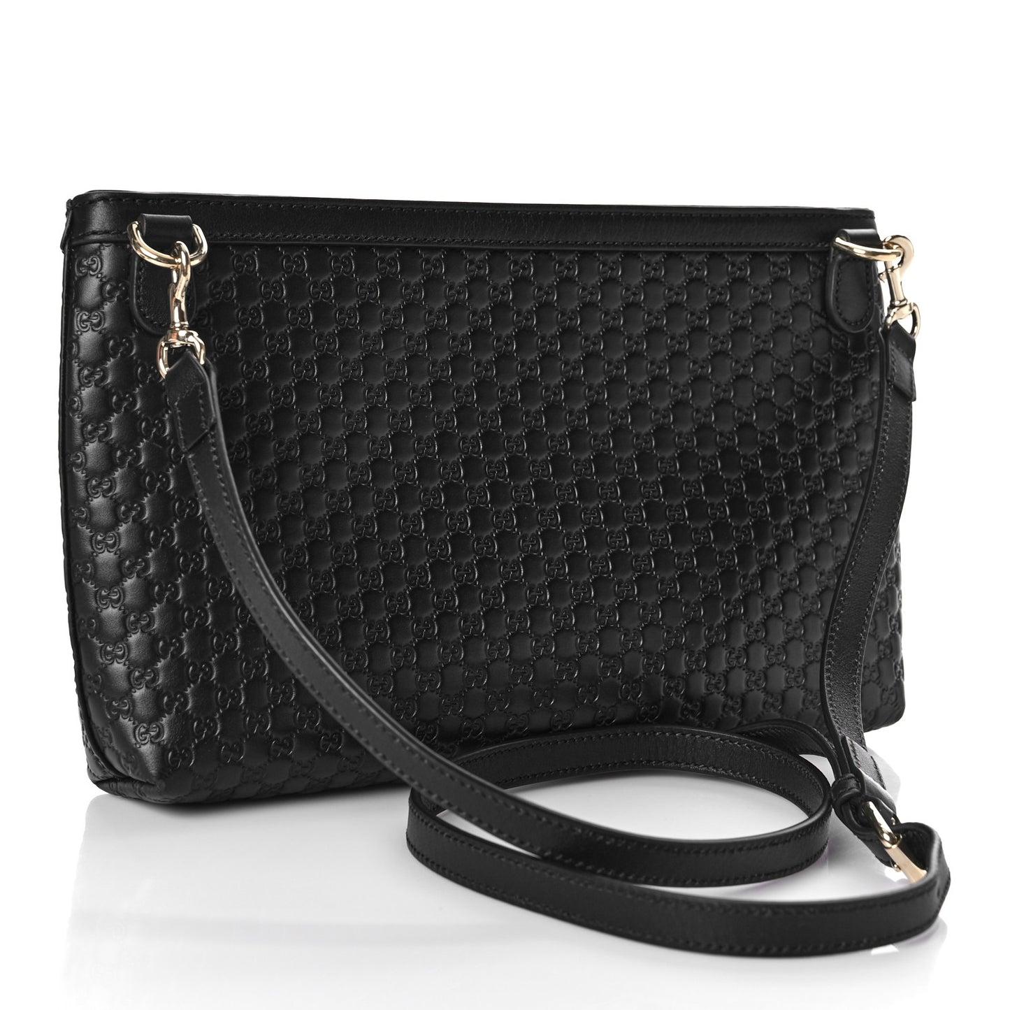 Microguccissima Flat Crossbody Black