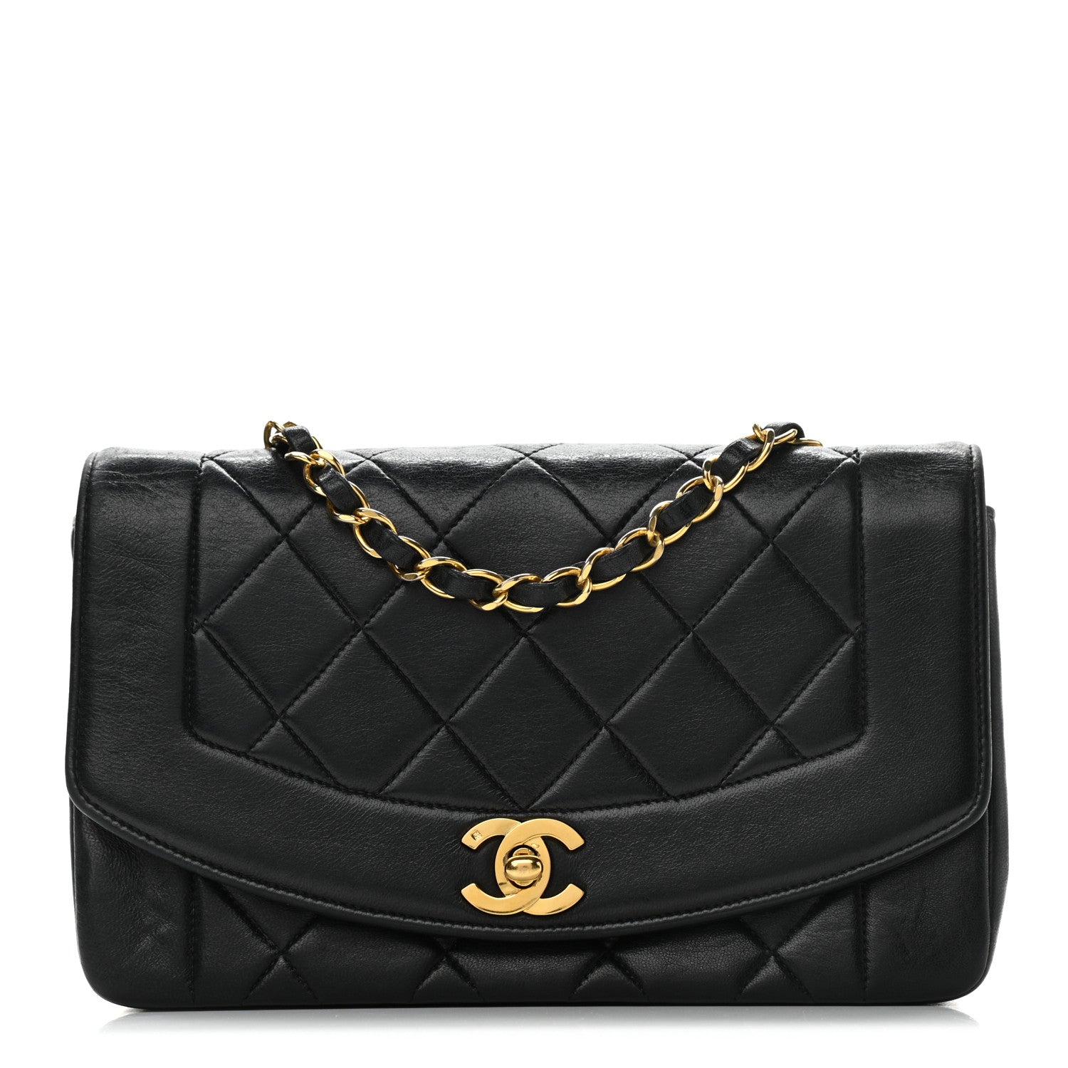 Chanel Lambskin Quilted Small Single Flap Black 1 of 16