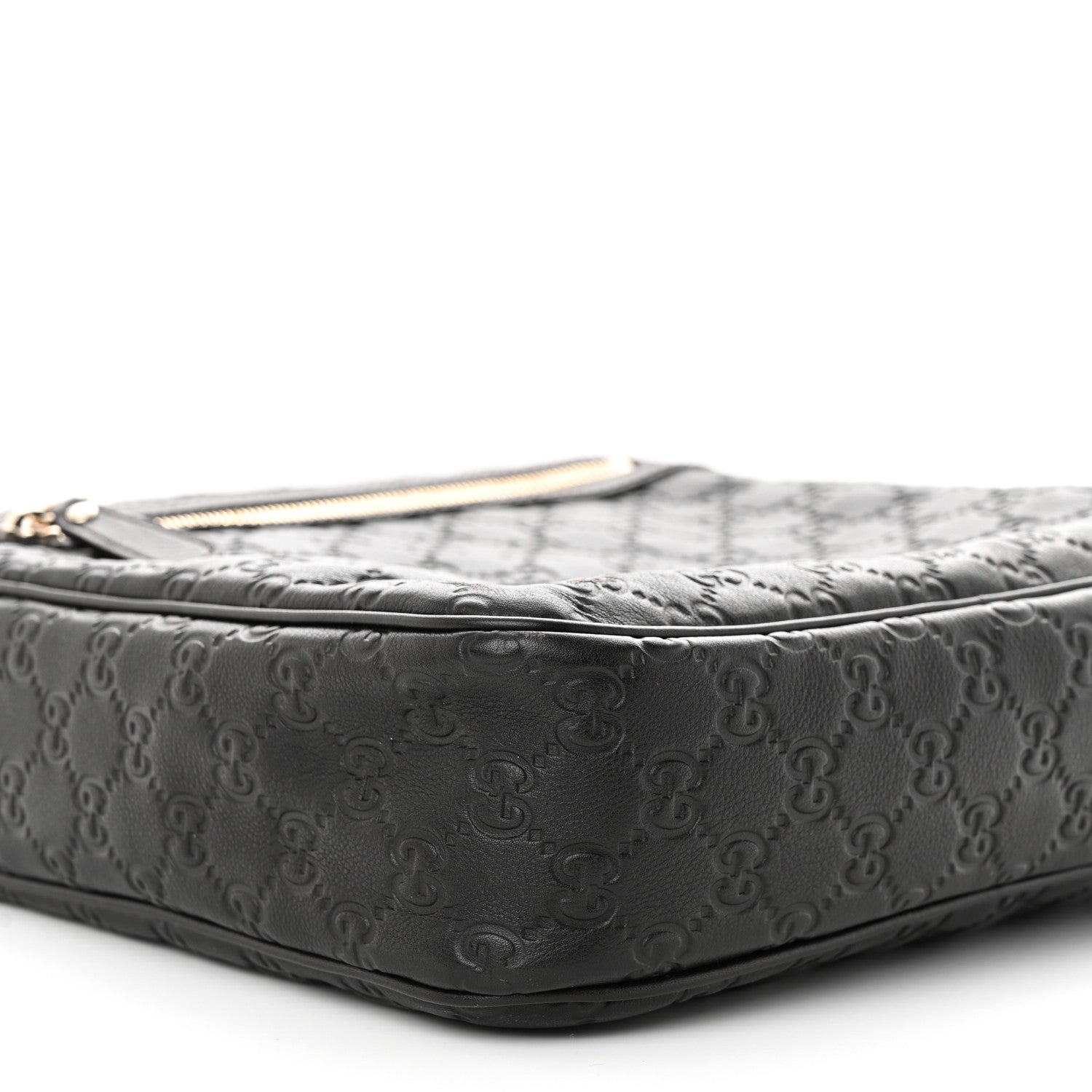 Gucci Guccissima Flat Messenger Bag Dark Brown 9 of 11