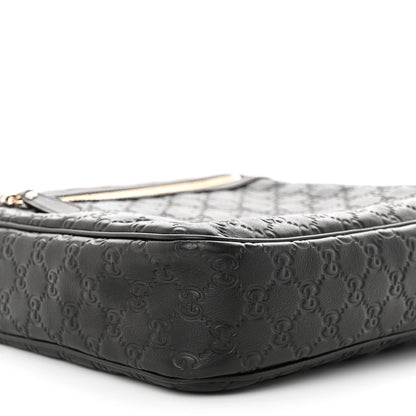 Gucci Guccissima Flat Messenger Bag Dark Brown 9 of 11