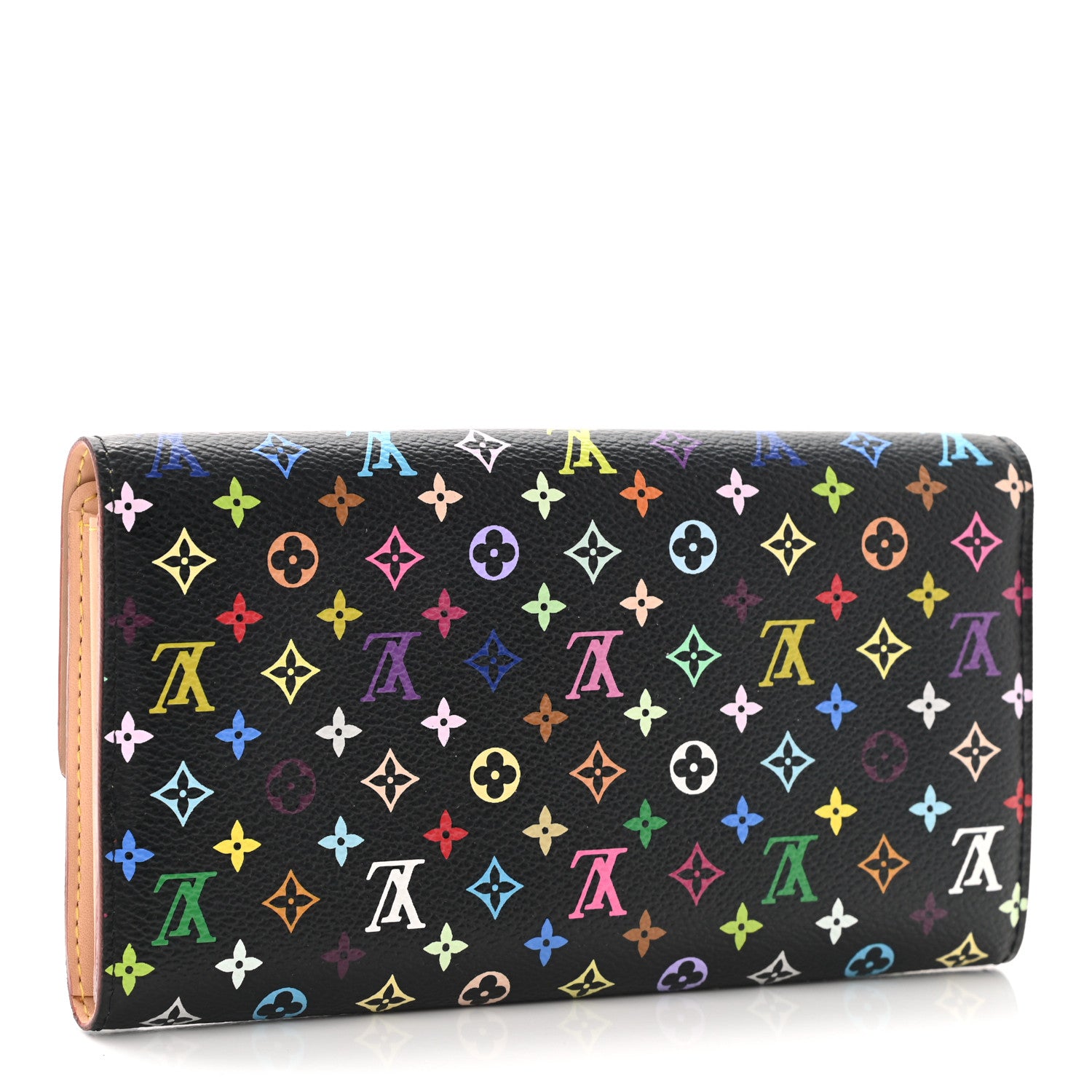 Louis Vuitton Monogram Multicolor Sarah Wallet Black 3 of 9