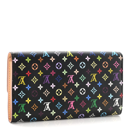 Louis Vuitton Monogram Multicolor Sarah Wallet Black 3 of 9
