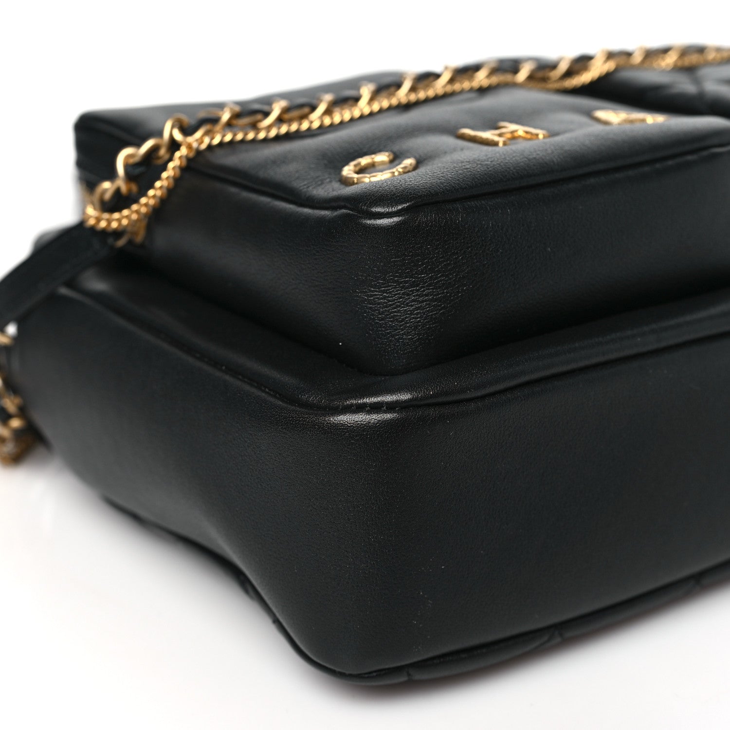 Chanel Calfskin Quilted Small Camera Case Black 9 of 10
