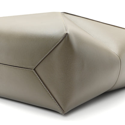 Loewe Shiny Calfskin Medium Puzzle Fold Tote Dark Khaki Green 9 of 9