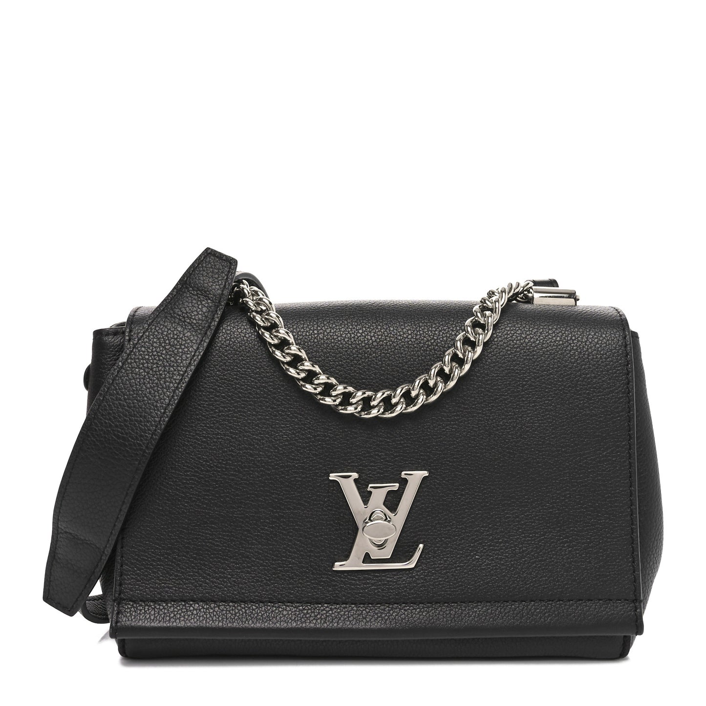 Calfskin Lockme II Chain Bag BB Black