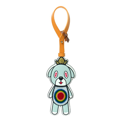 MCM X Eddie Kang Visetos Calfskin Crystal Embellished Bear Key Ring Multicolor 1 of 5